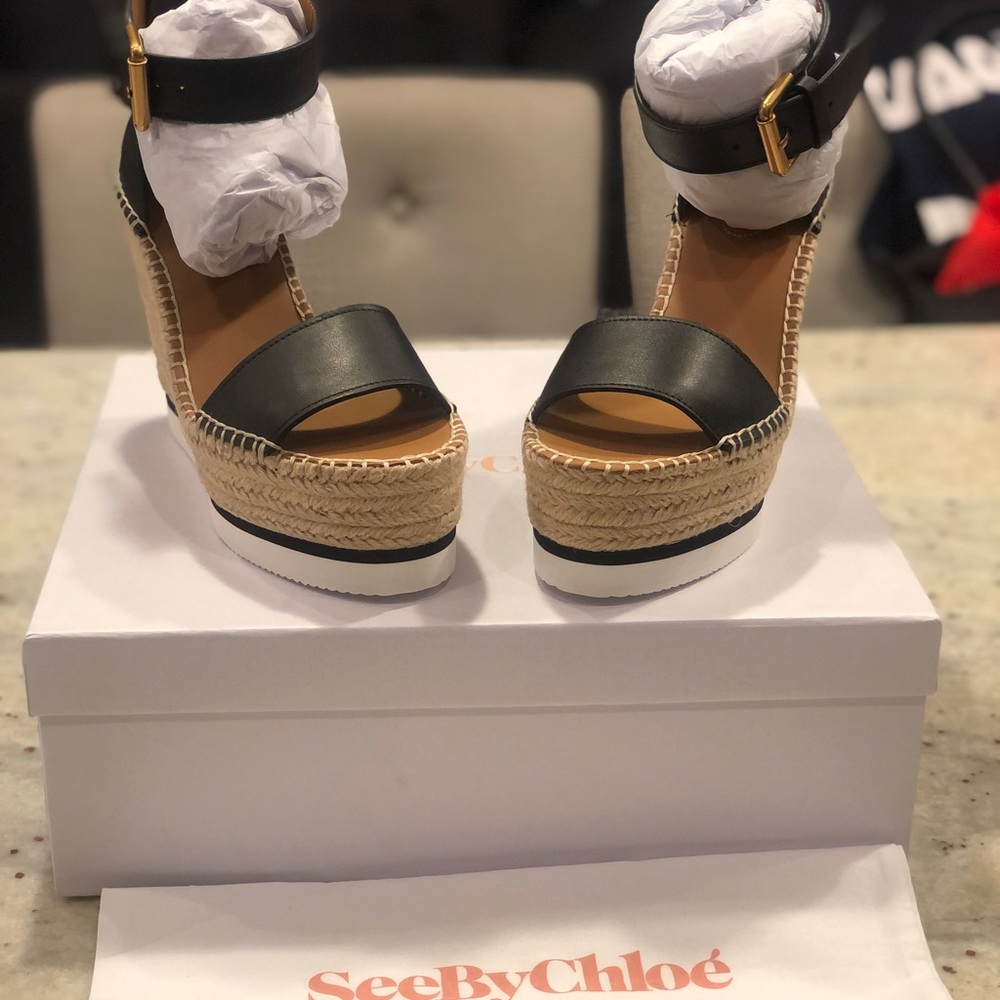 See By Chloe Glyn Wedge Sandal - Size 7 (BRAND NEW!)